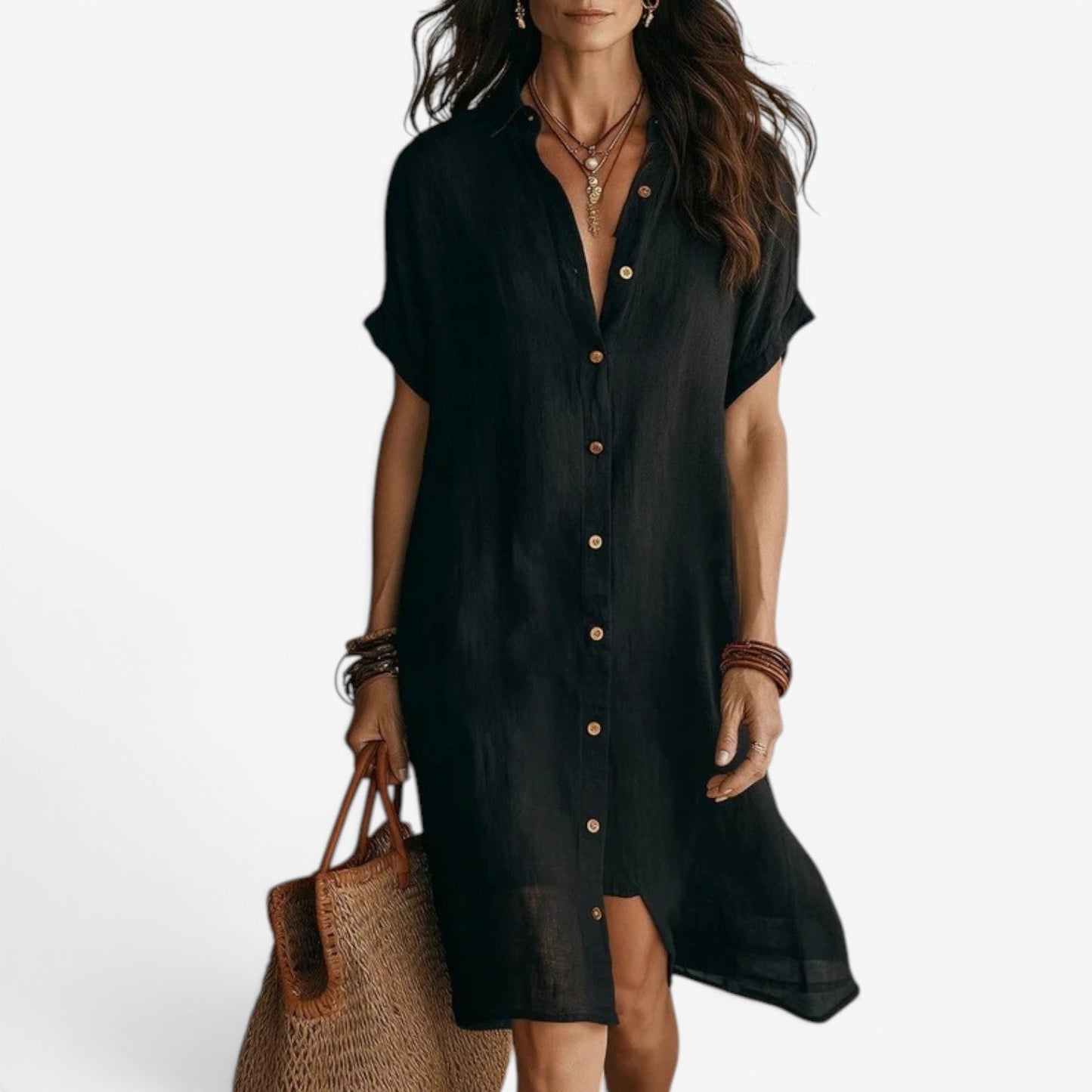 Jenny™ Vestido camisero de lino