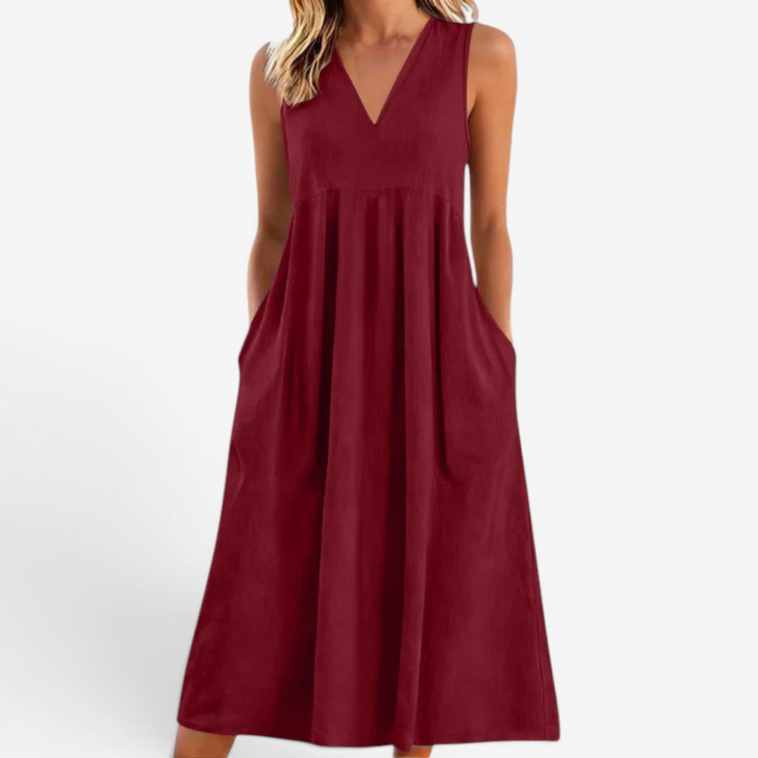 Suzaine™ Vestido midi acampanado