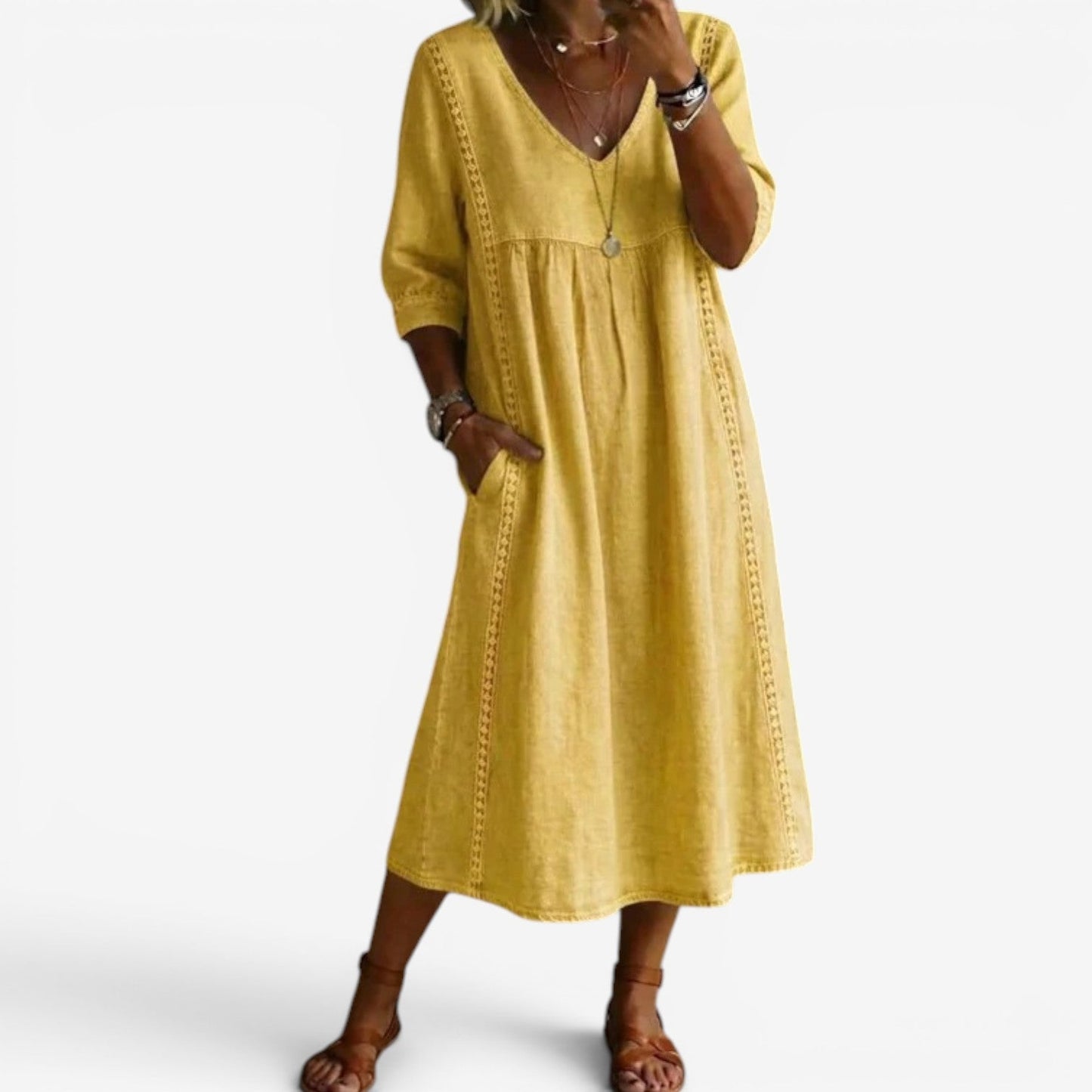 Carolline™ Vestido de verano con bordados