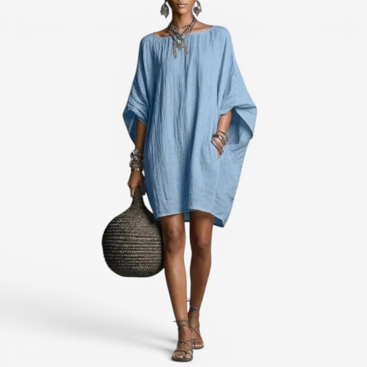 Annisa™ Vestido de túnica acampanado