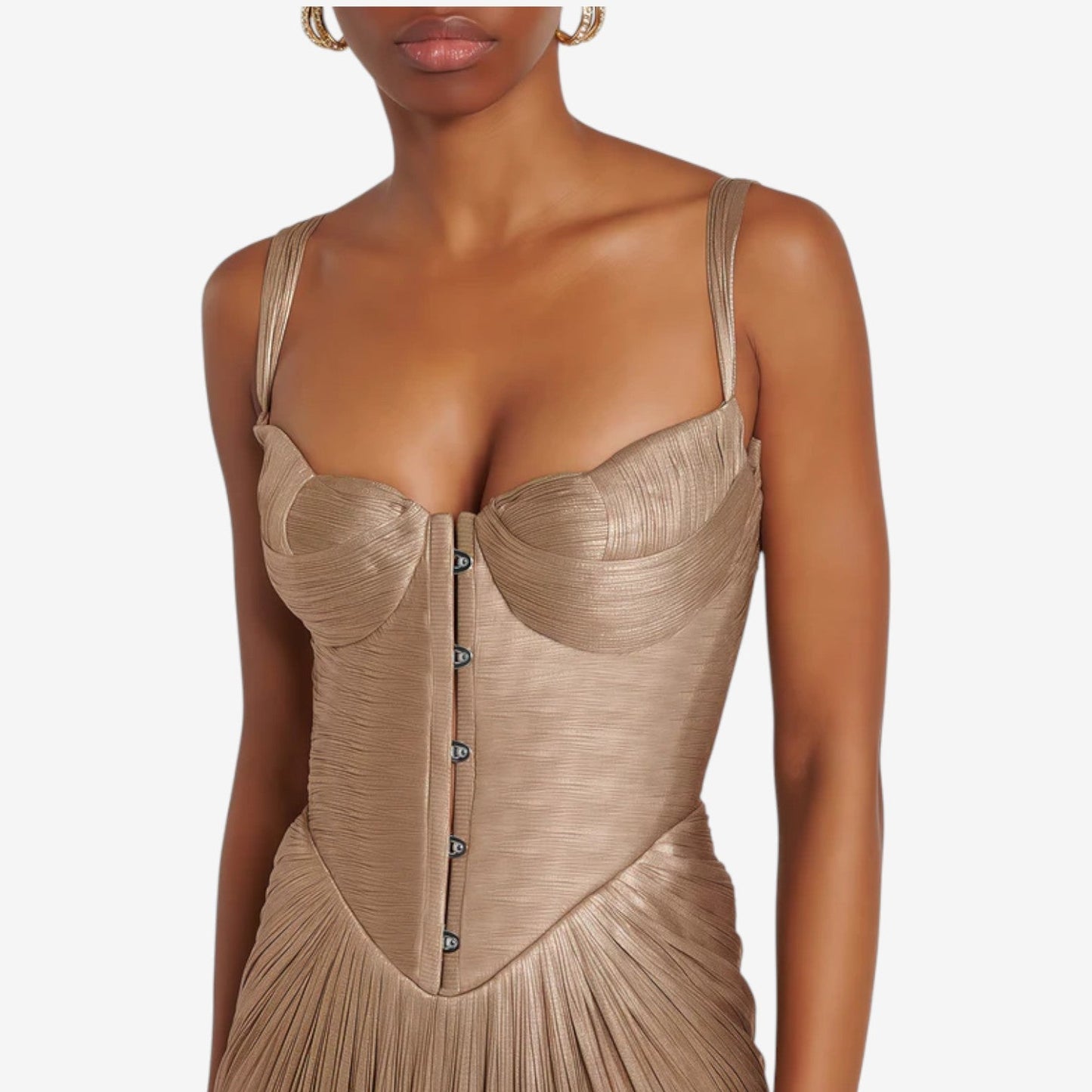 Aliona™ Vestido largo plisado