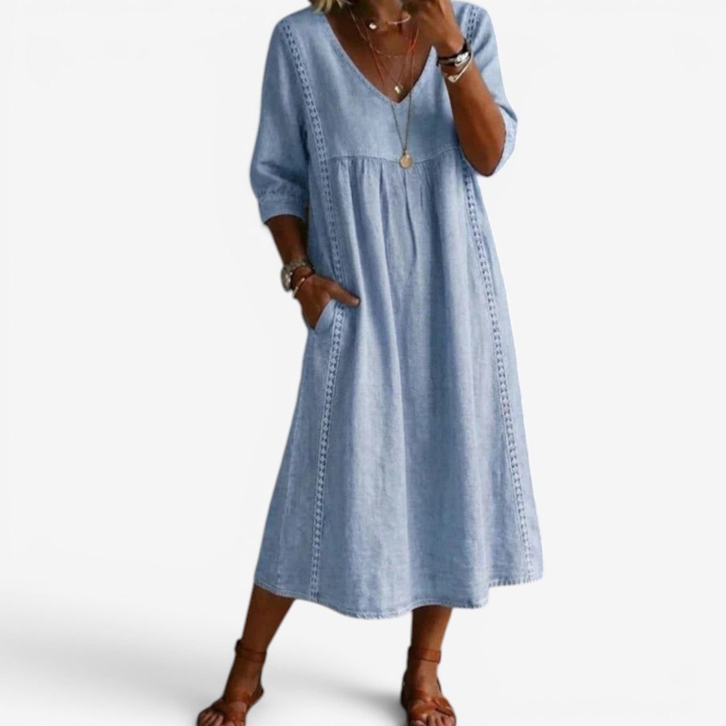 Carolline™ Vestido de verano con bordados