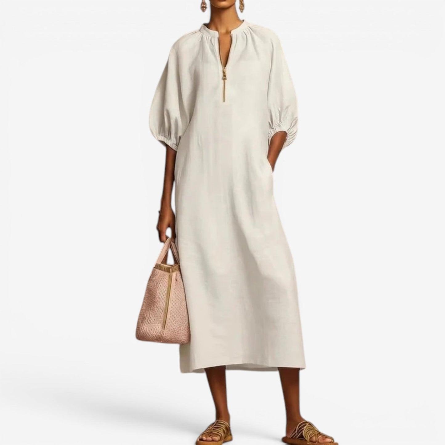 Francen™ Vestido midi con cremallera
