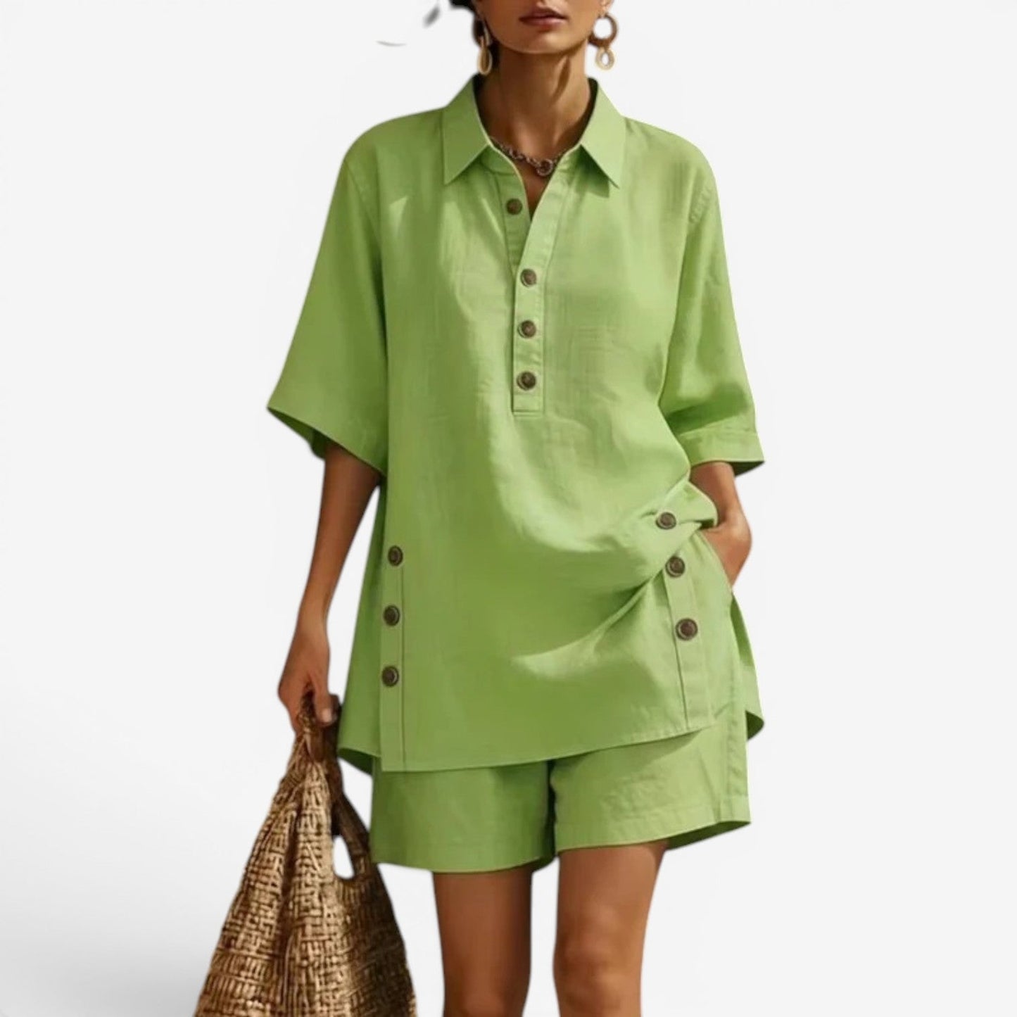 Thalia™ Conjunto de camisa y pantalones cortos