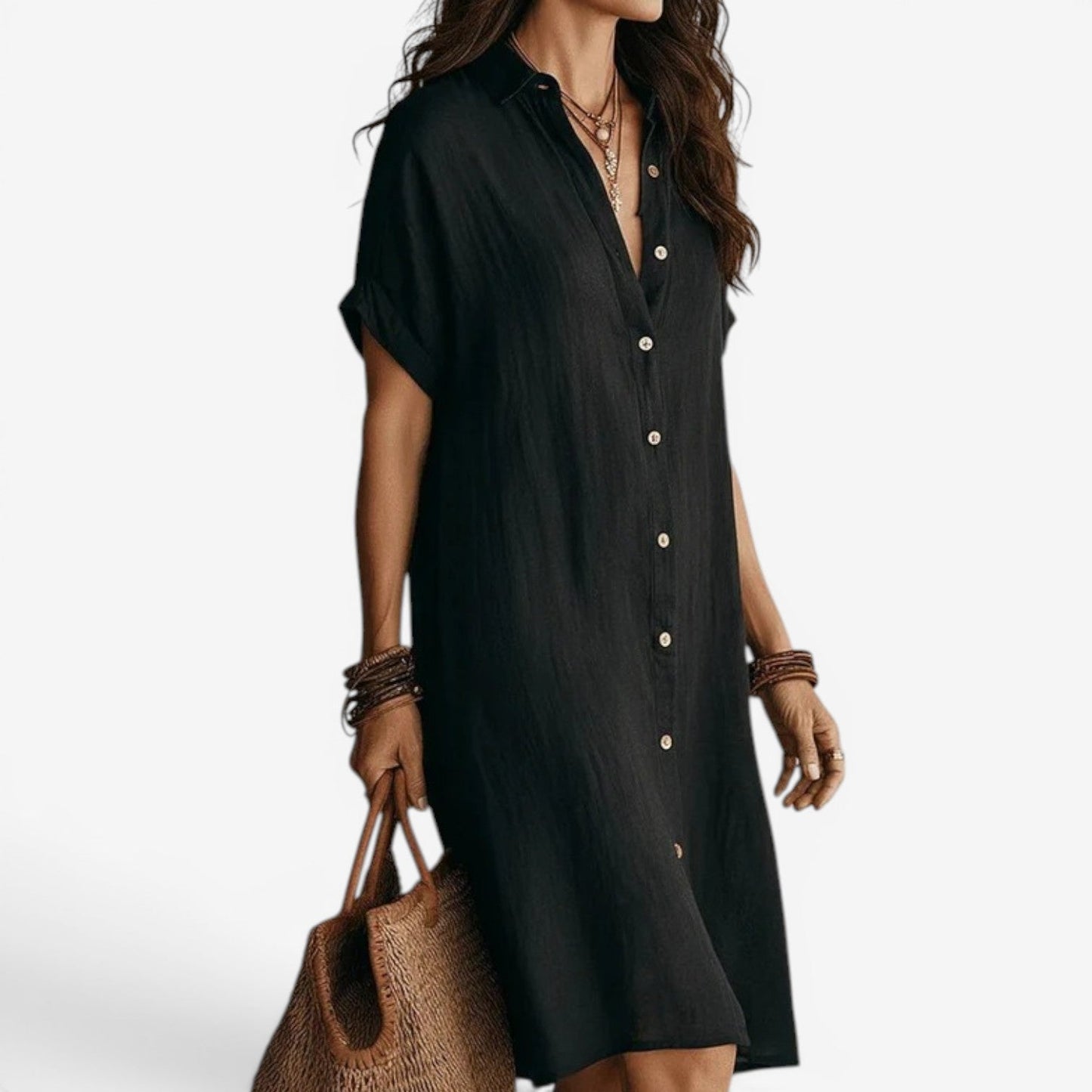 Jenny™ Vestido camisero de lino