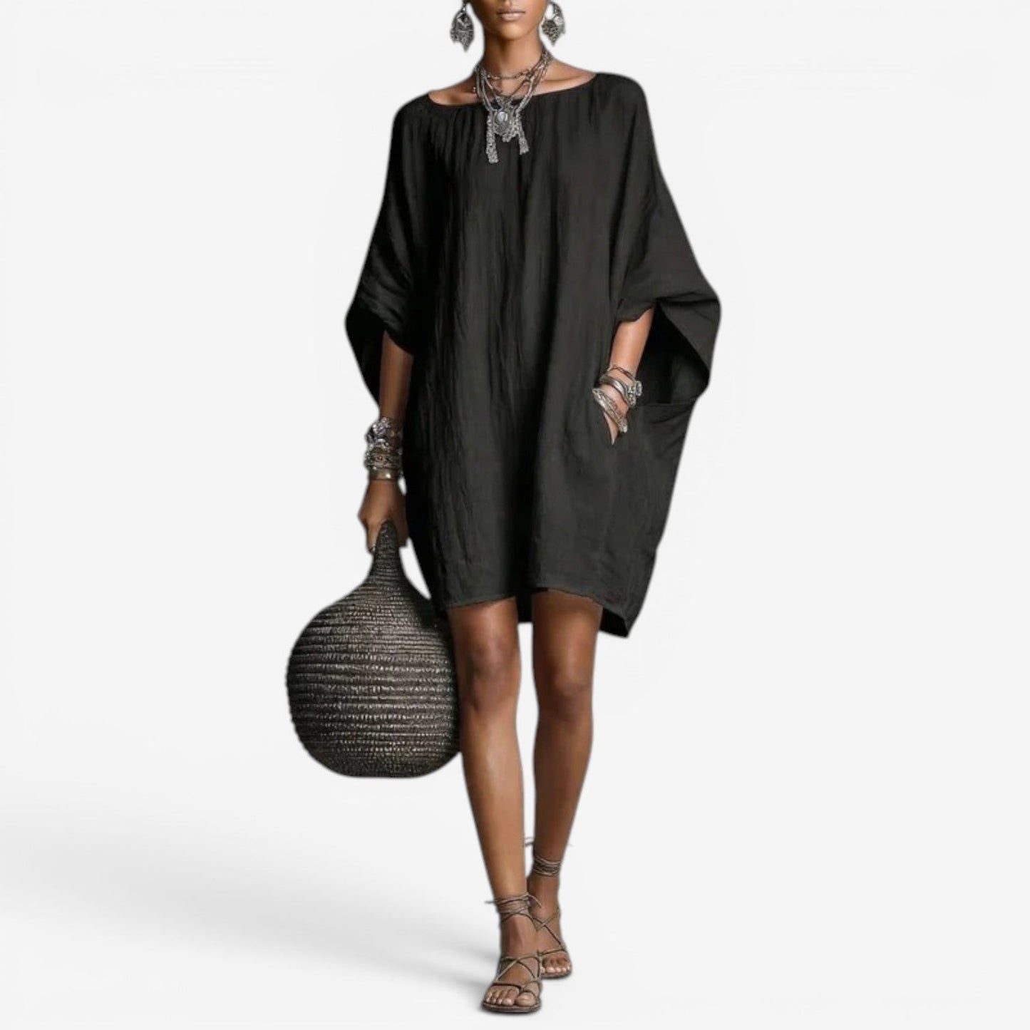 Annisa™ Vestido de túnica acampanado