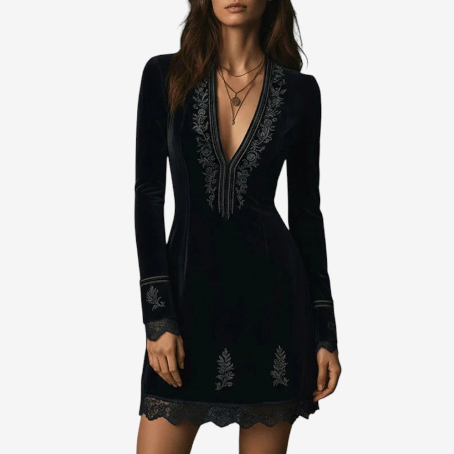 Vitali™ Vestido de terciopelo