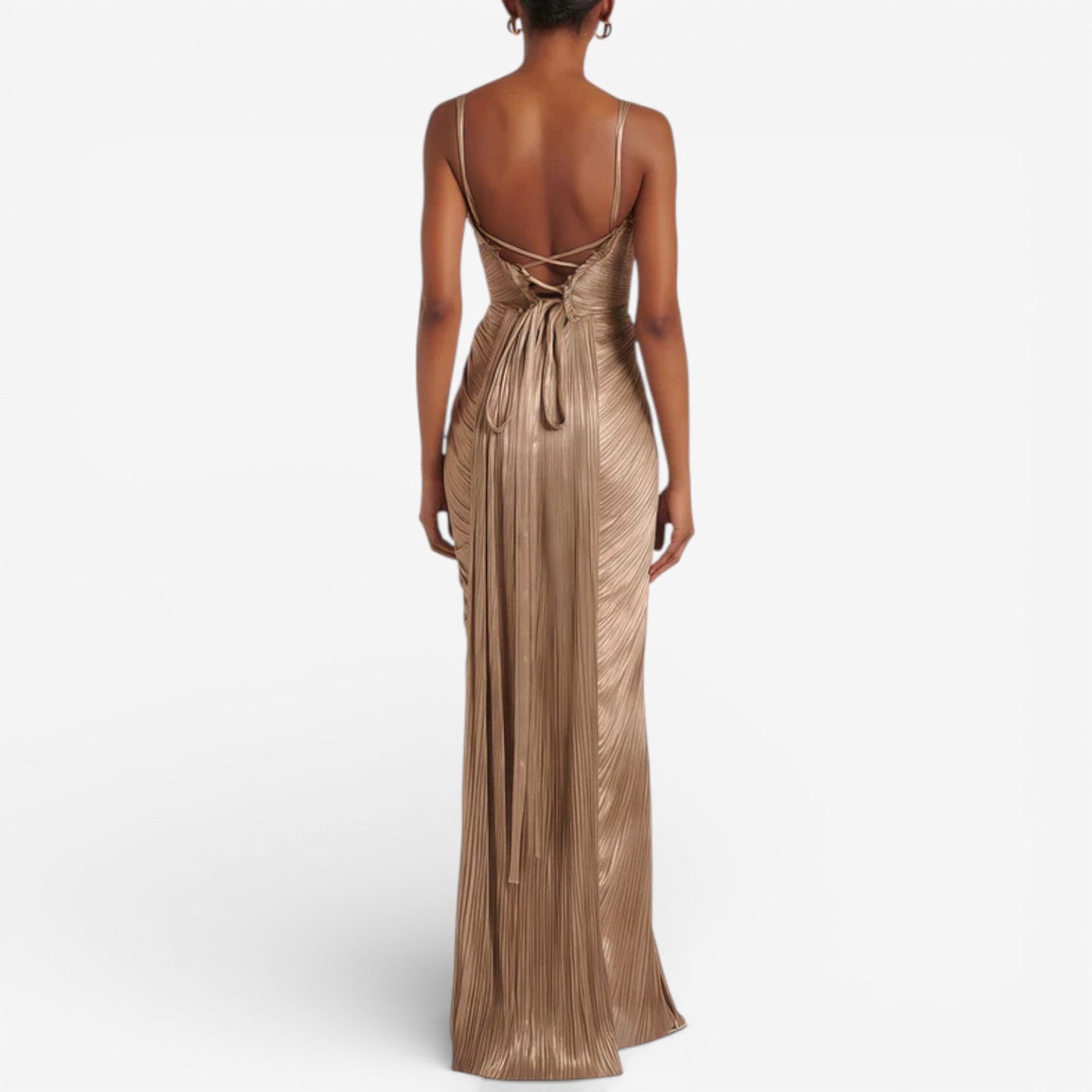 Aliona™ Vestido largo plisado