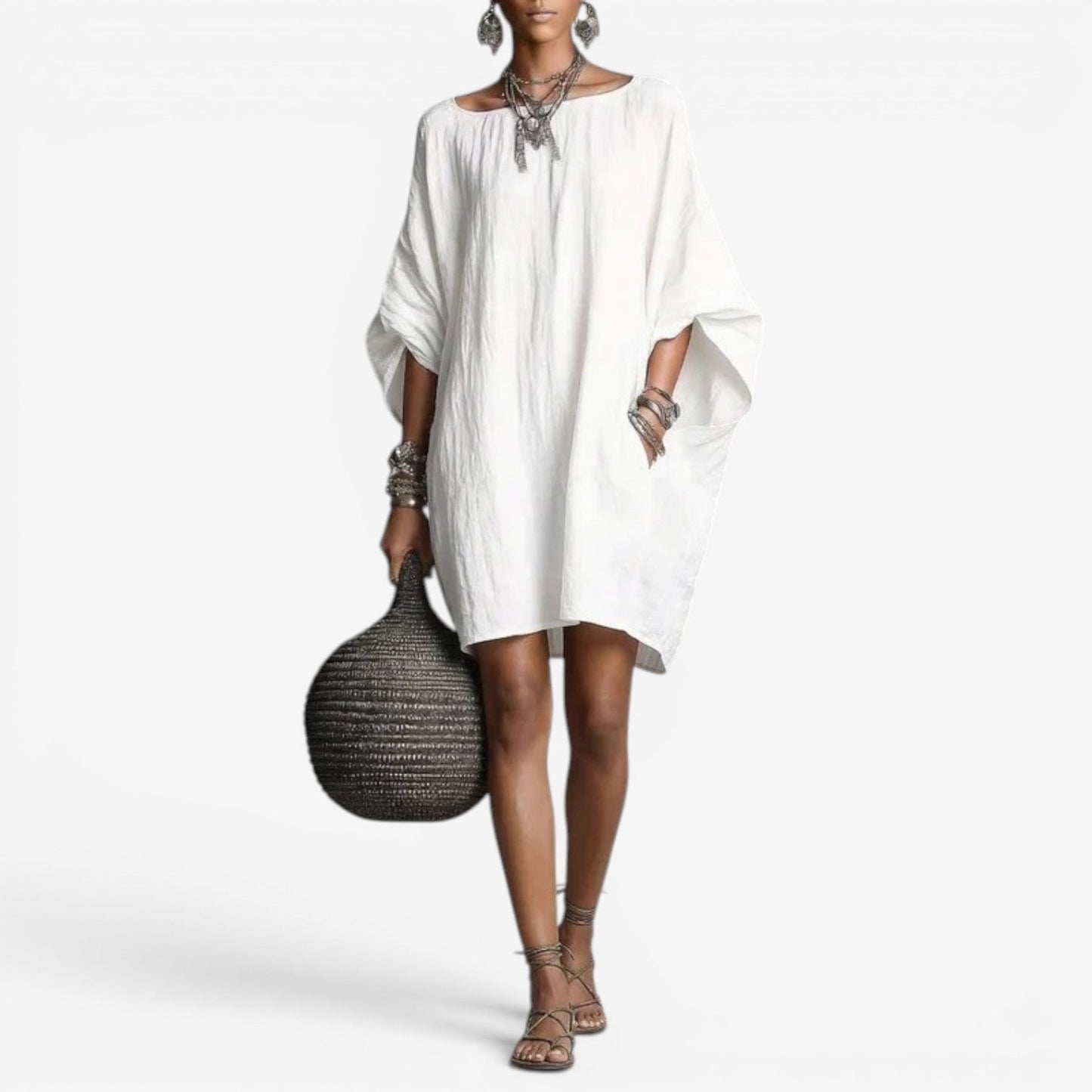 Annisa™ Vestido de túnica acampanado