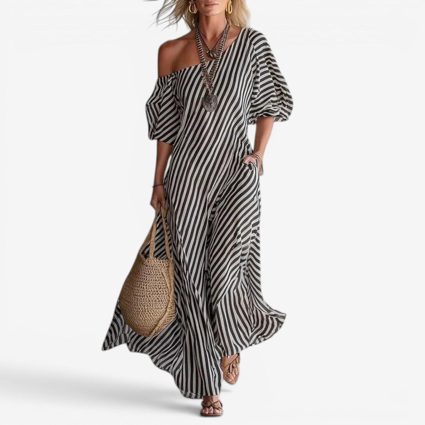 Izzy™ Vestido maxi con hombros descubiertos