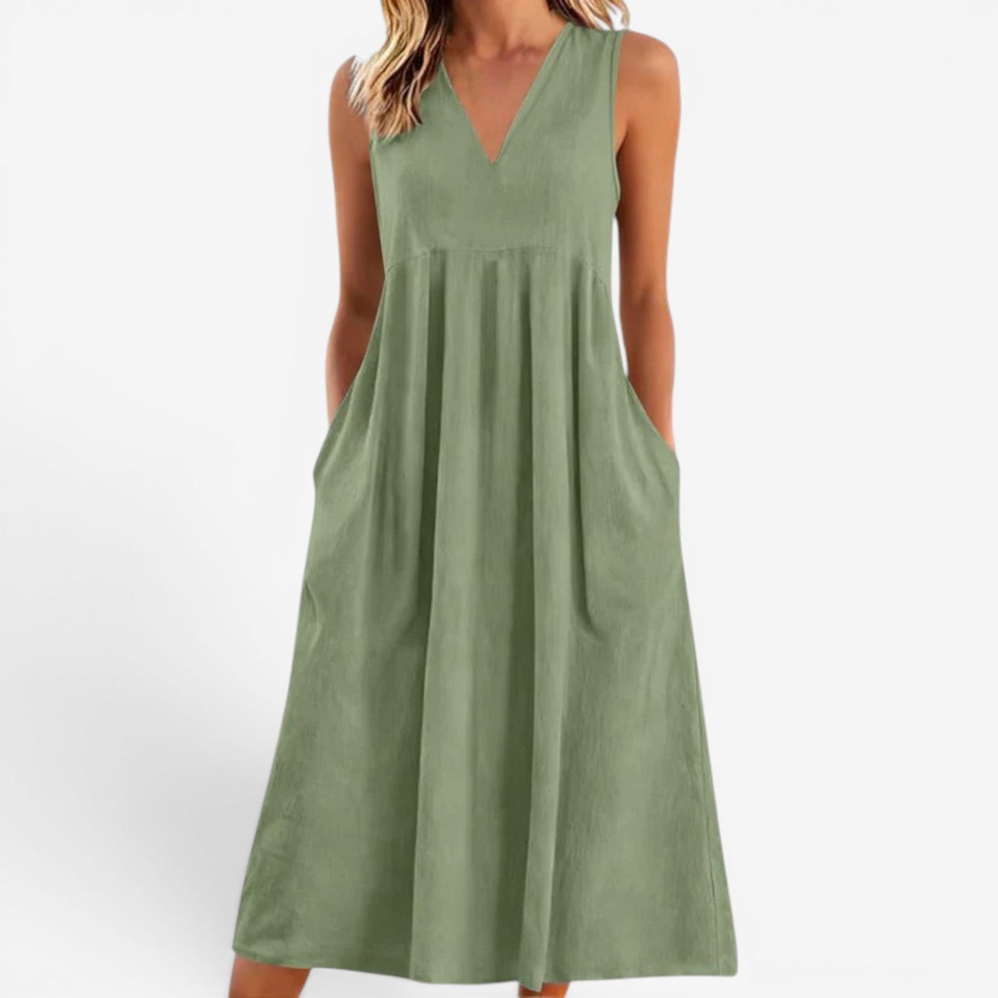 Suzaine™ Vestido midi acampanado
