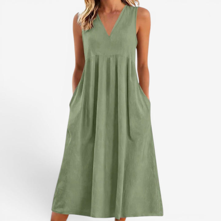 Suzaine™ Vestido midi acampanado