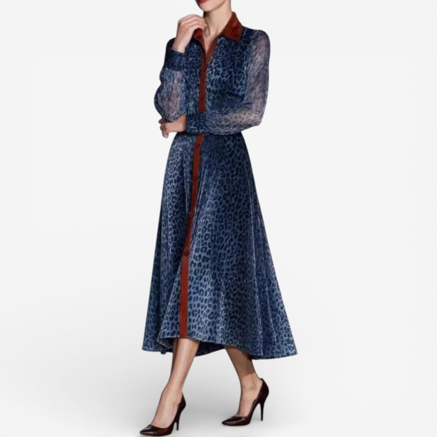 Rosemarie™ Vestido midi con estampado animal