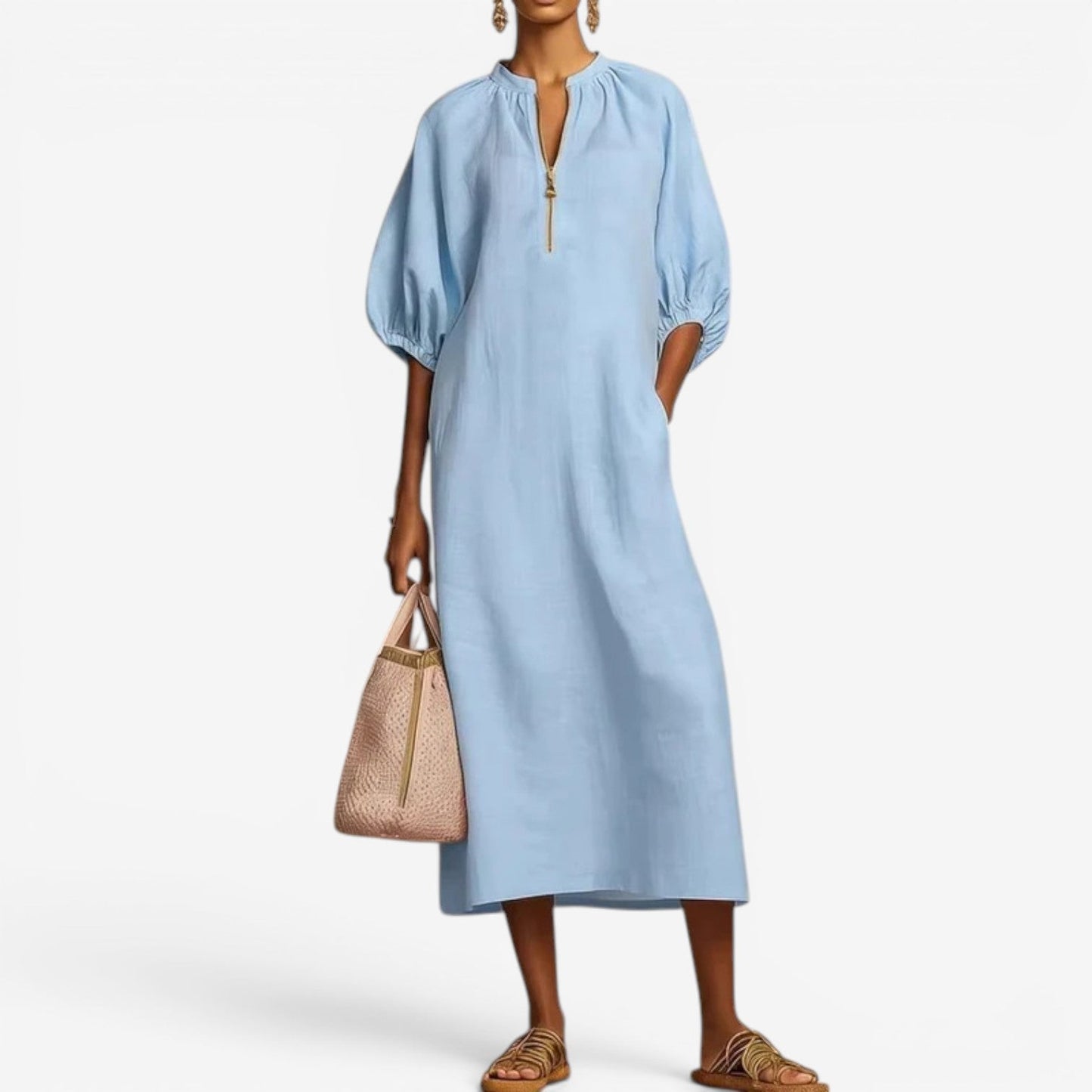 Francen™ Vestido midi con cremallera