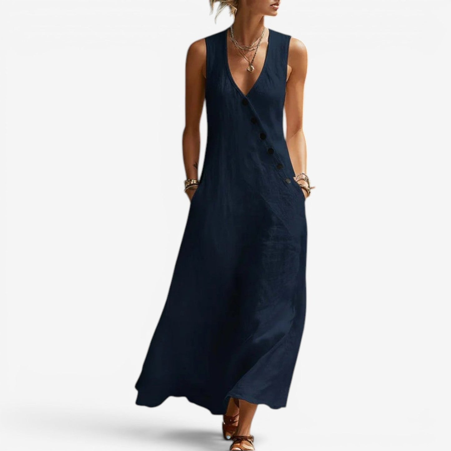 Jannah™ Vestido maxi sin mangas