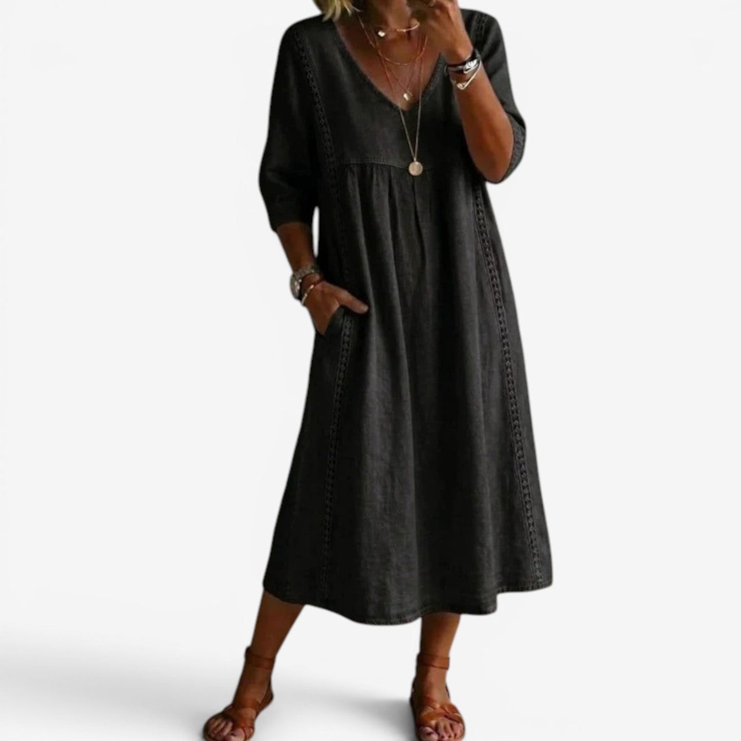 Carolline™ Vestido de verano con bordados