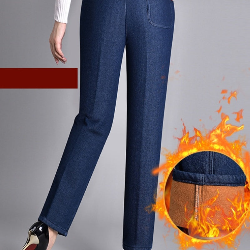 Laluna | Jeans para mujer con bolsillos laterales y cintura elástica