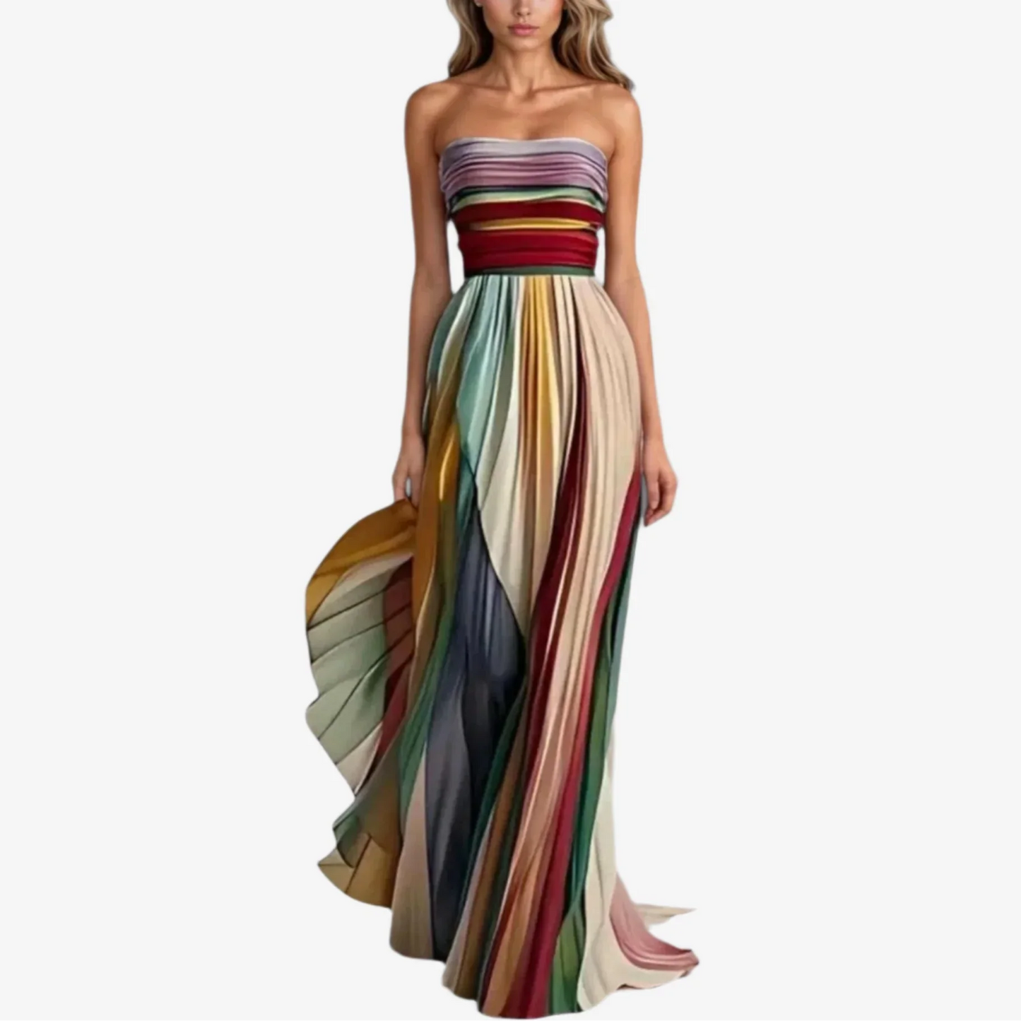 Alva™ Maxi plisado arcoíris